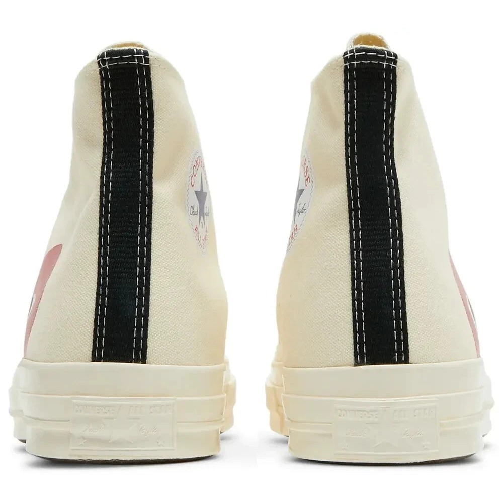 Converse x COMME des GARCONS Chuck 70 Hi Womens Sz 5 Milk White Red 150205C NEW - Picture 4 of 5